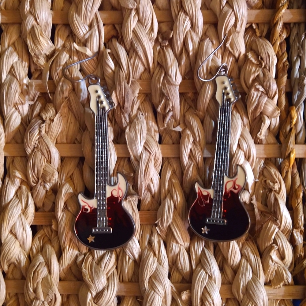 Vintage Electric Guitar 🎸 Earrings